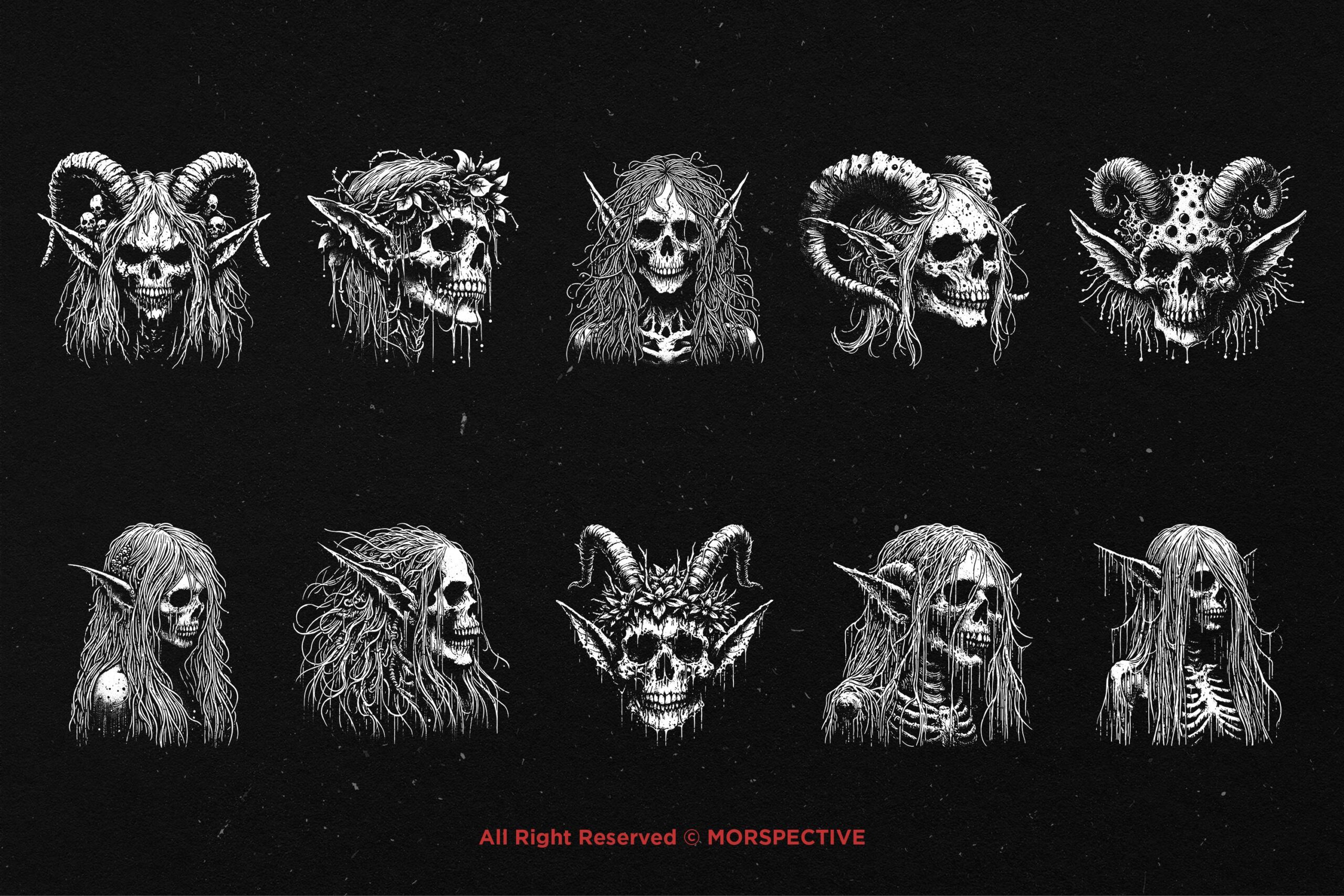 10 Bundle Dark Art Skull Elf - Image 5