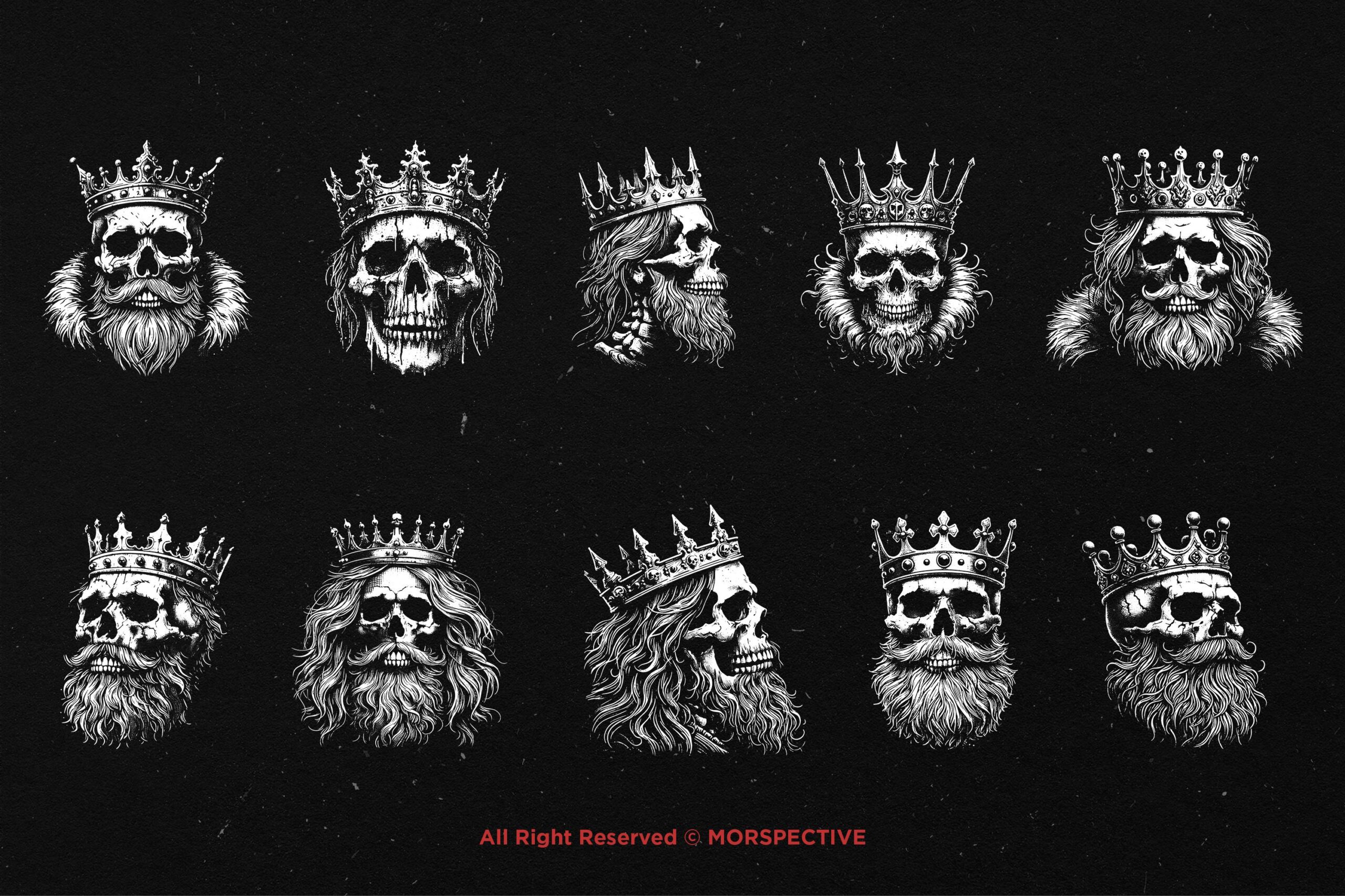 10 Bundle Dark Art King Skull Crown 5 10 Bundle Dark Art King Skull Crown - Image 5