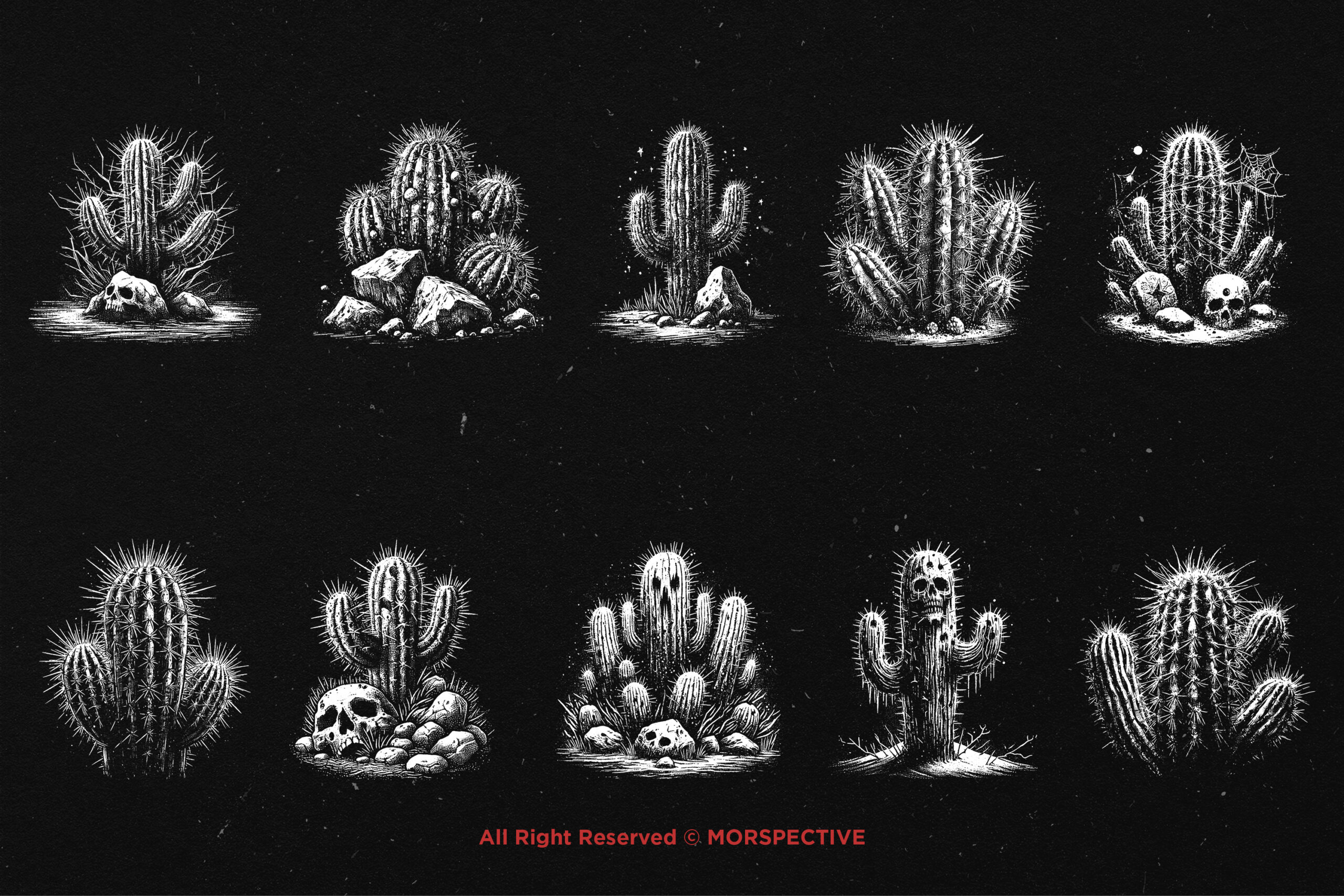 10 Bundle Dark Art Cactus Plant - Image 5
