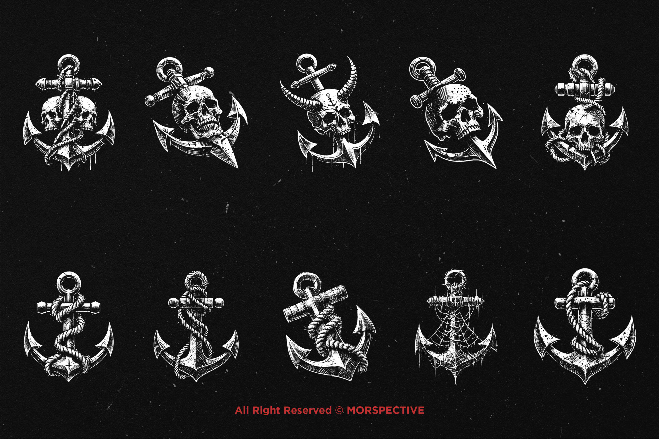 10 Bundle Dark Art Anchor Sea Sail 5 10 Bundle Dark Art Anchor Sea Sail - Image 5