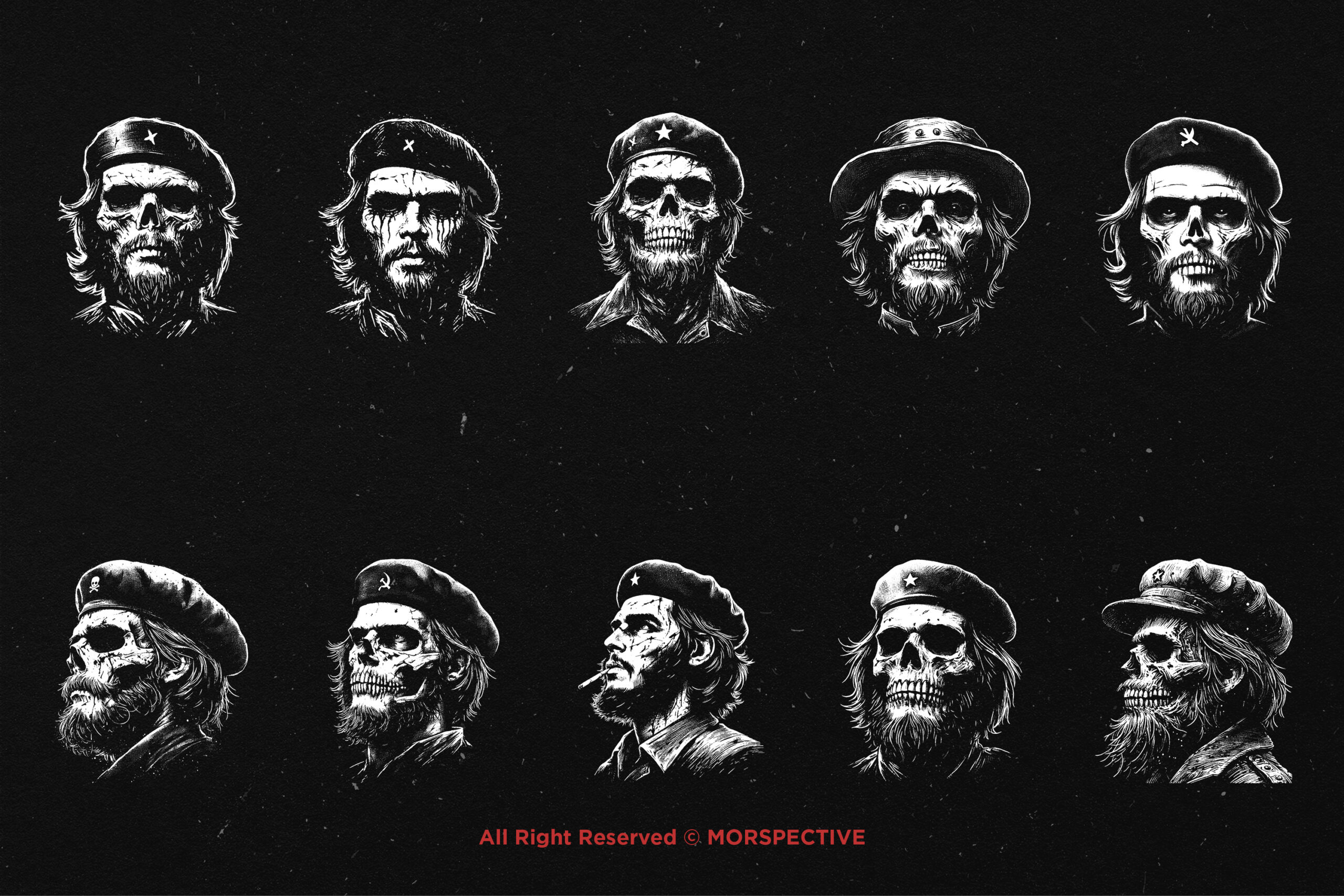 10 Bundle Dark Art Che Guevara Skull 5 10 Bundle Dark Art Che Guevara Skull - Image 5
