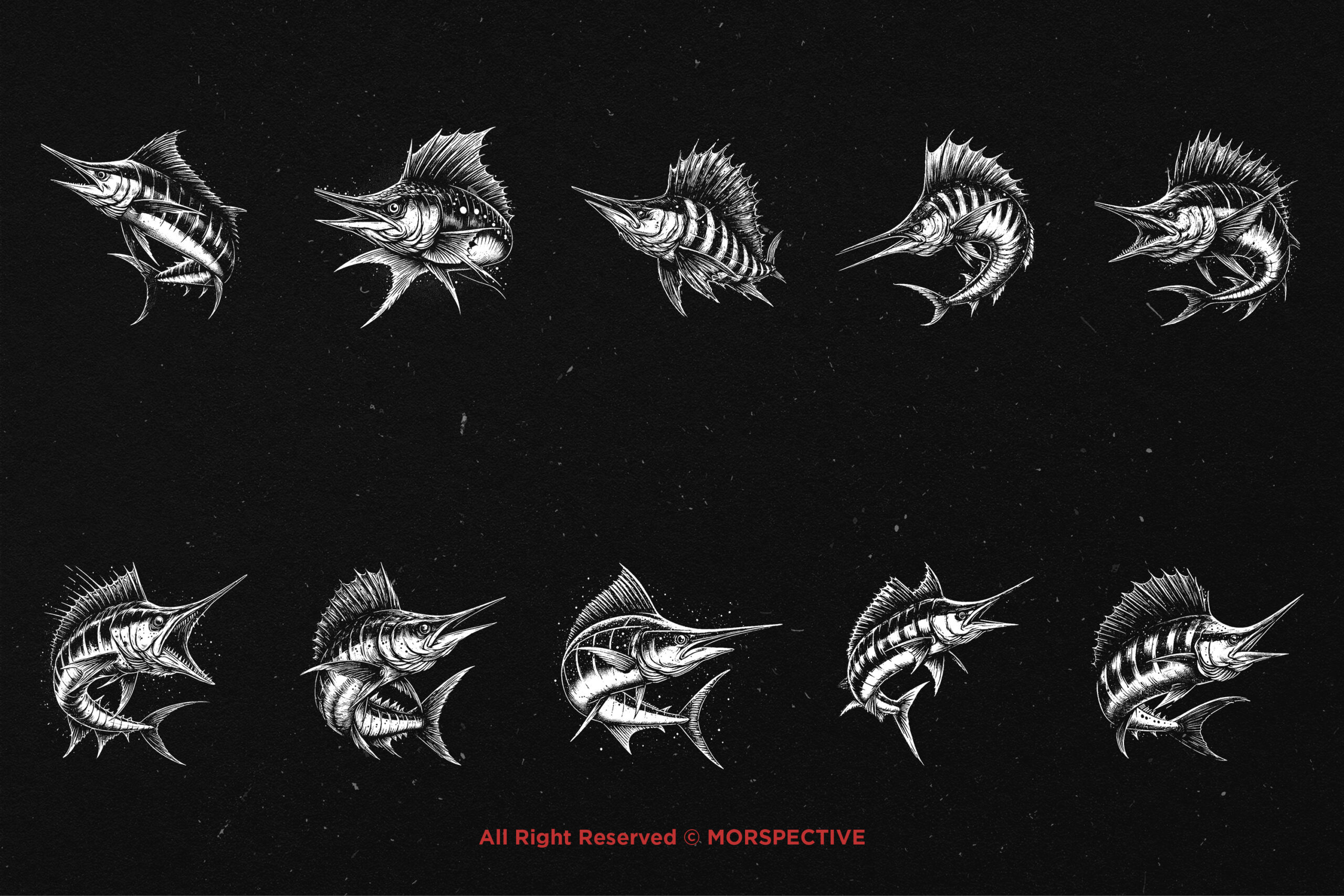 10 Bundle Dark Art Marlin Fish 5 10 Bundle Dark Art Marlin Fish - Image 5