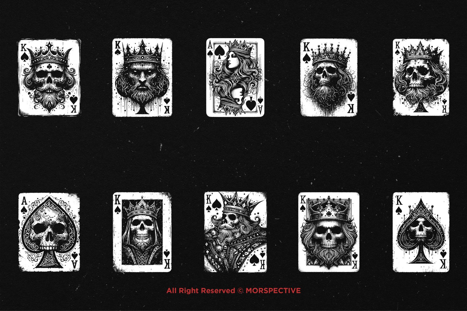 10 Bundle Dark Art Spade Card 5 10 Bundle Dark Art Spade Card - Image 5