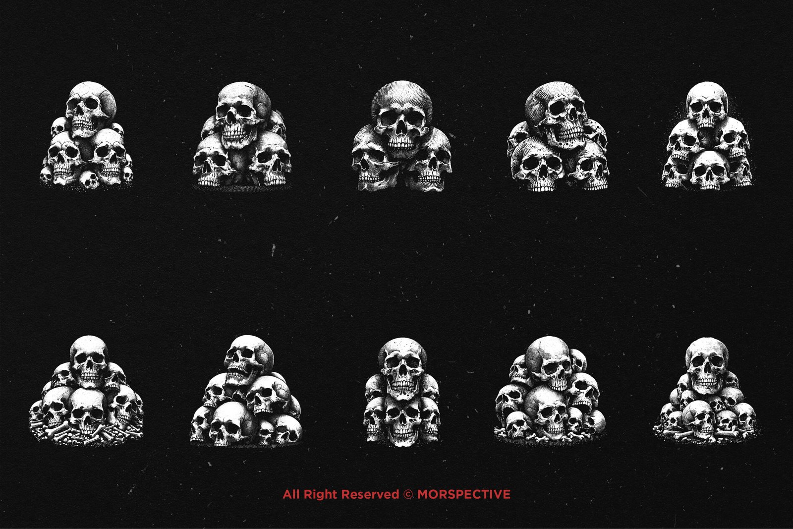 10 Bundle Dark Art Skull Head Pile 5 10 Bundle Dark Art Skull Head Pile - Image 5