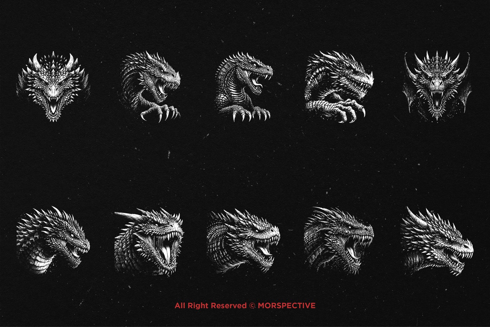 10 Bundle Dark Art Dragon Face 5 10 Bundle Dark Art Dragon Face - Image 5