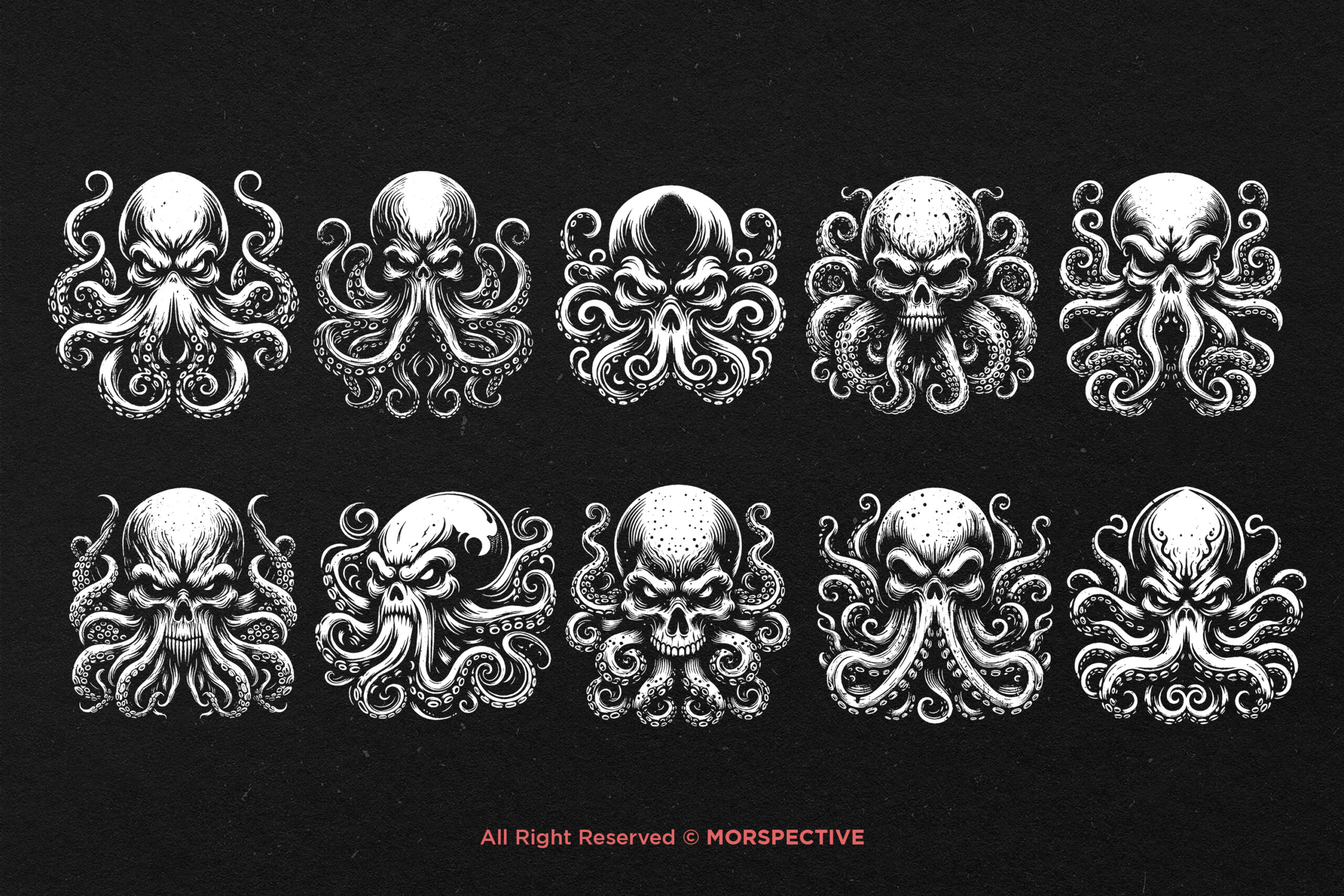 10 Bundle Dark Art Octopus Beast - Image 5