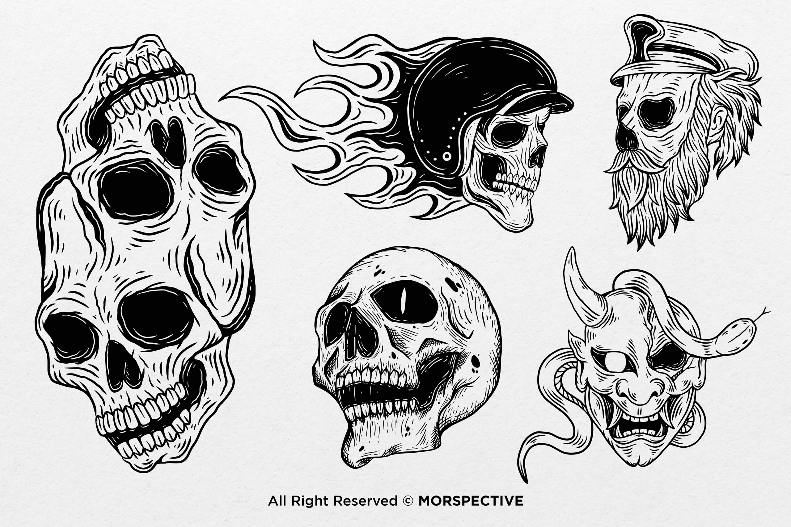 15 Set Bundle Dark Art Skull Rider - Image 4