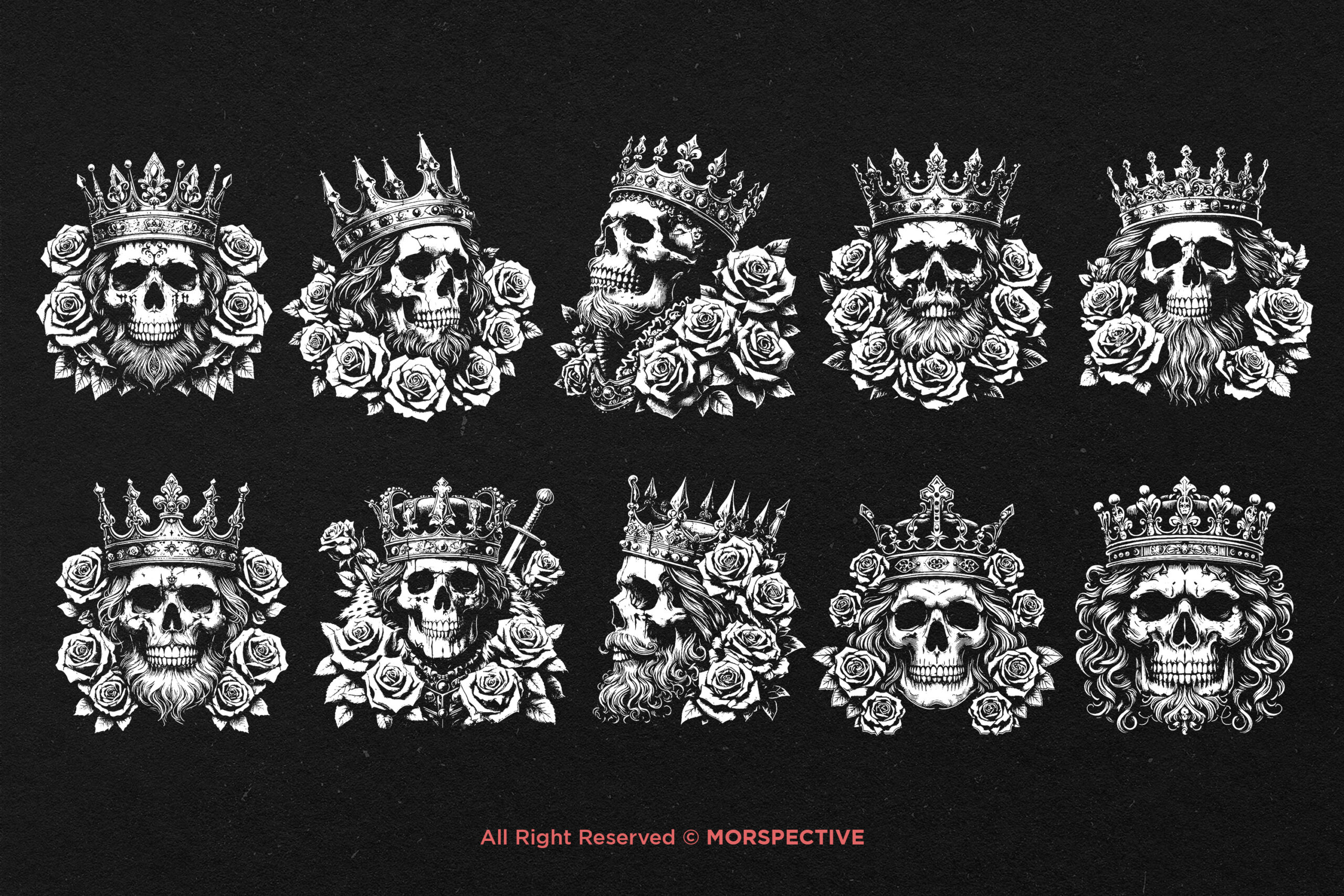 10 Bundle Dark Art Skull King - Image 5