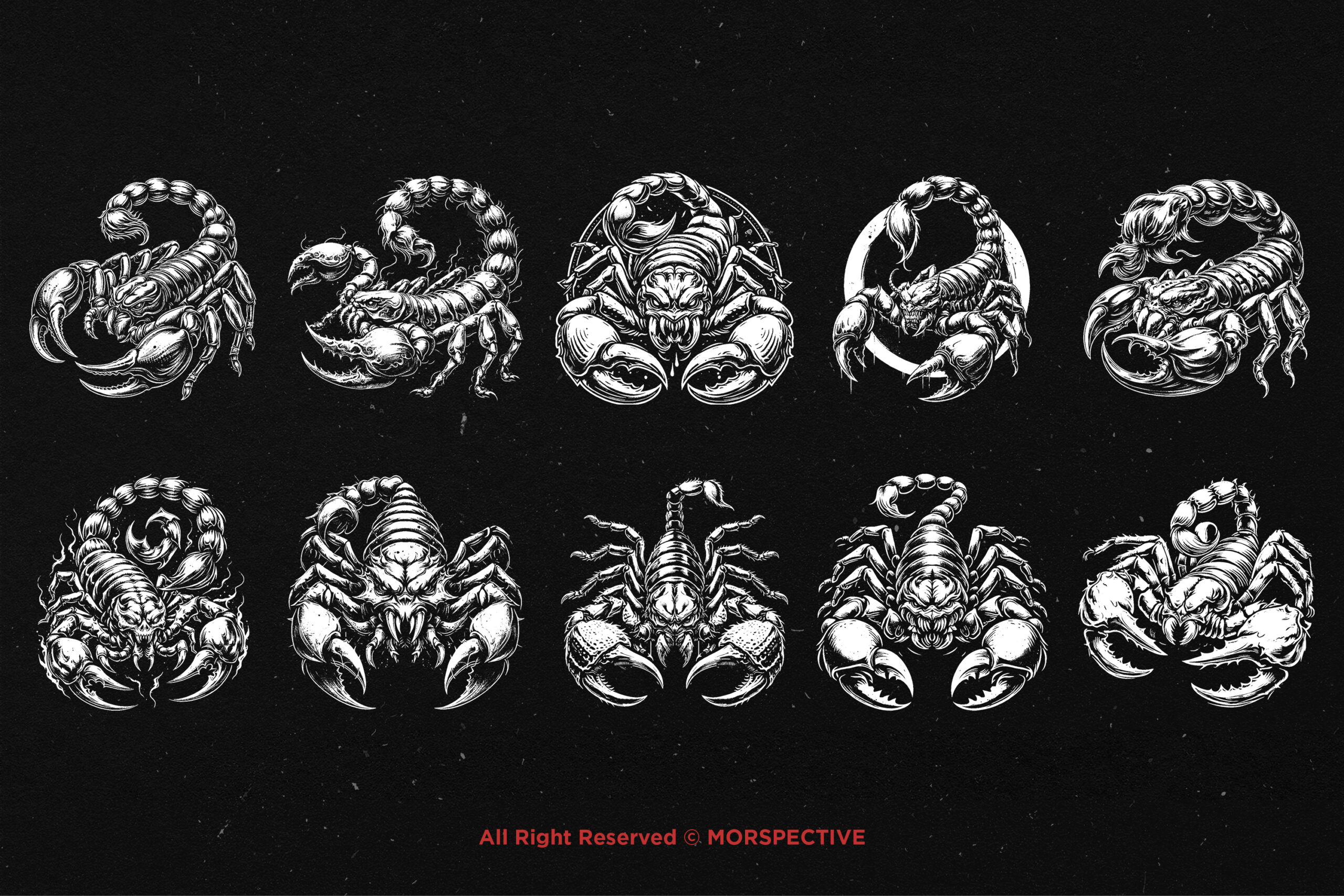 10 Bundle Dark Art Scorpion Skull - Image 5