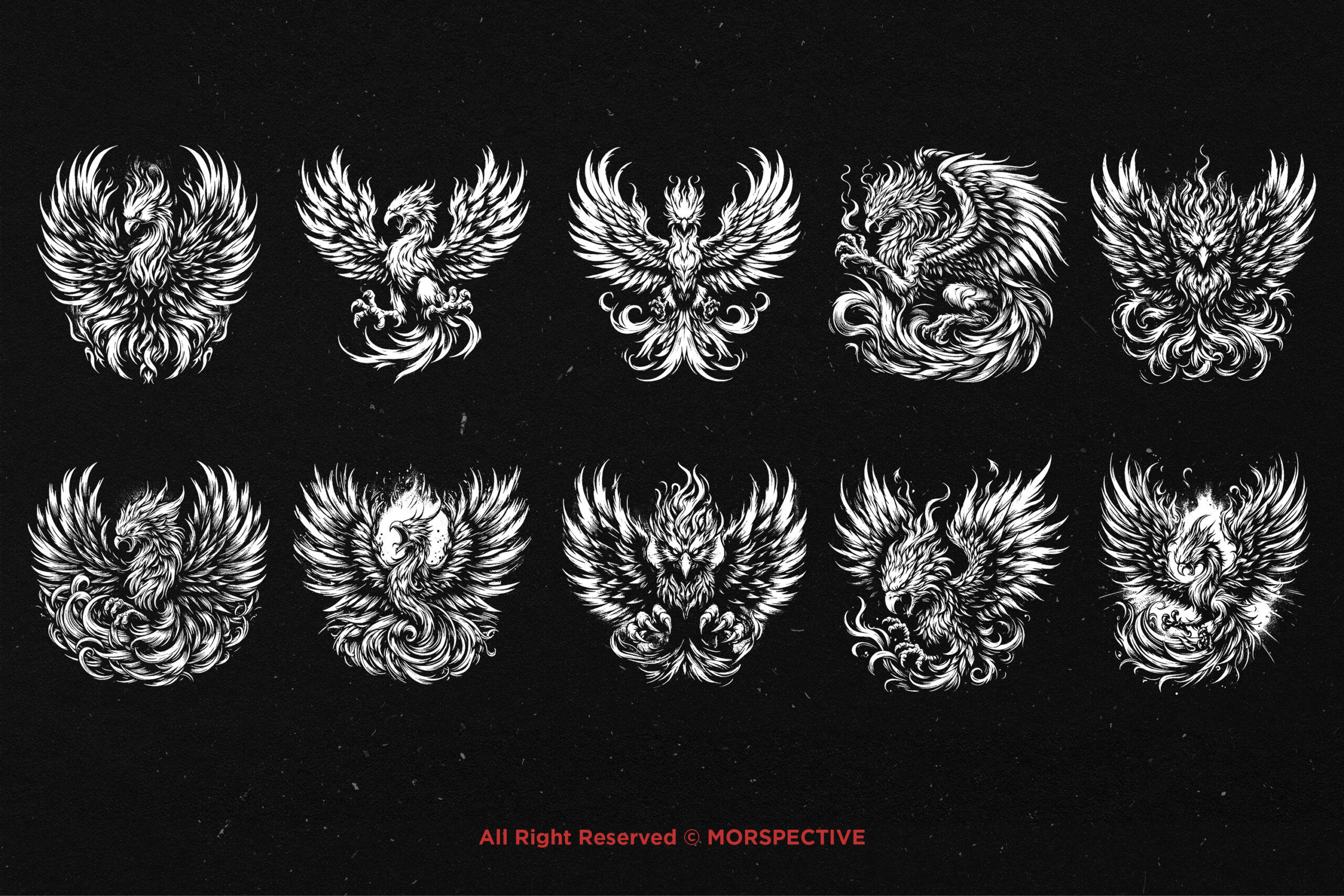10 Bundle Dark Art Phoenix - Image 5