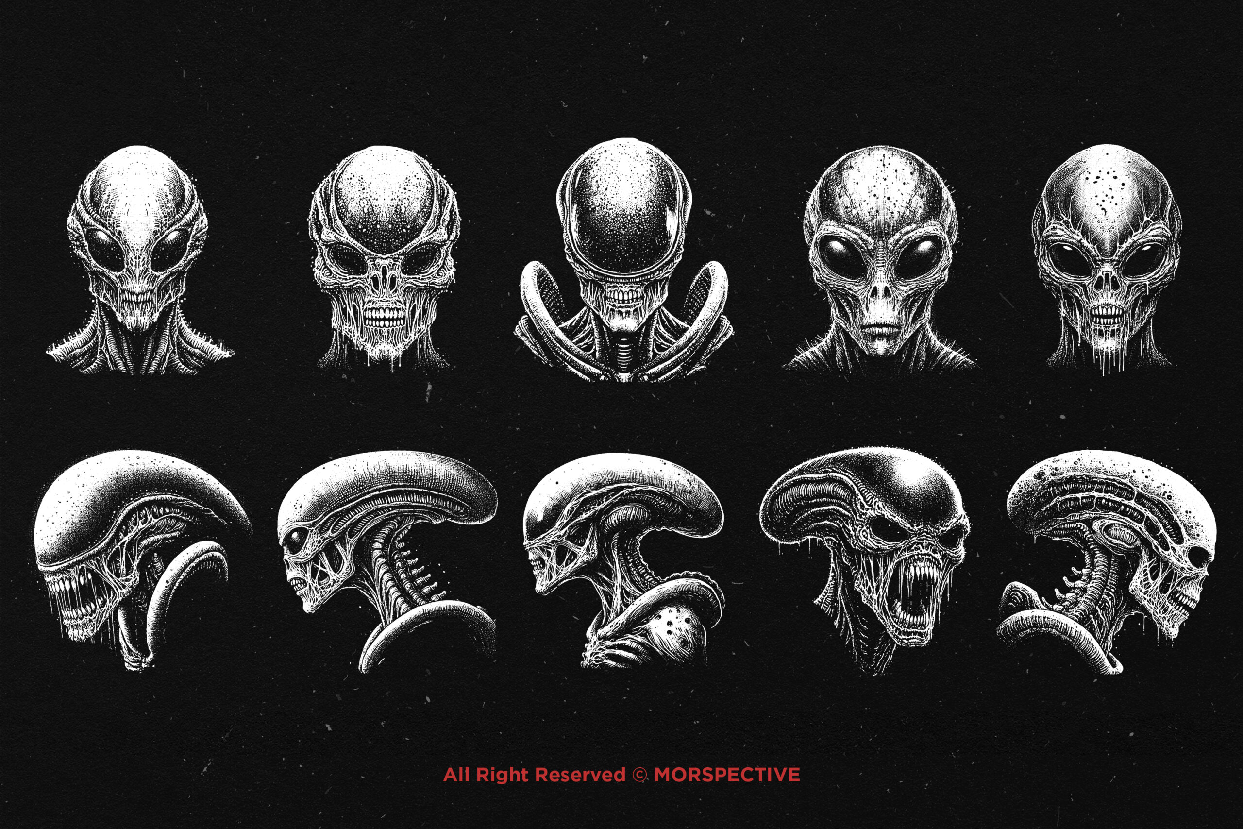 10 Bundle Dark Art Alien - Image 5