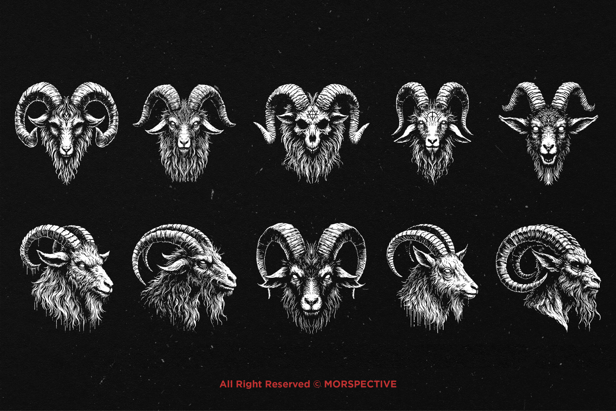 10 Bundle Dark Art Baphomet Goat 5 10 Bundle Dark Art Baphomet Goat - Image 5