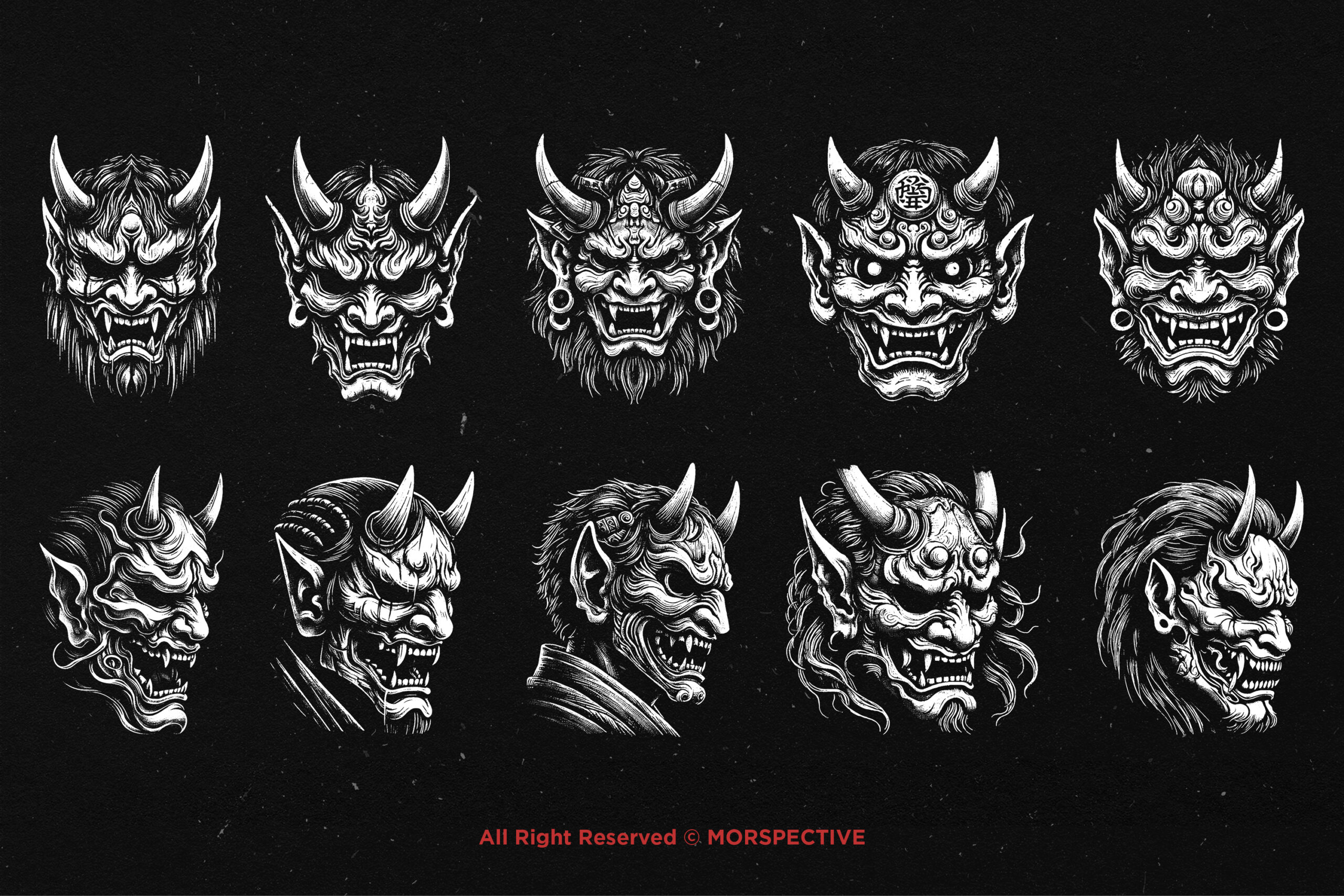 10 Bundle Dark Art Tengu Mask 5 10 Bundle Dark Art Tengu Mask - Image 5