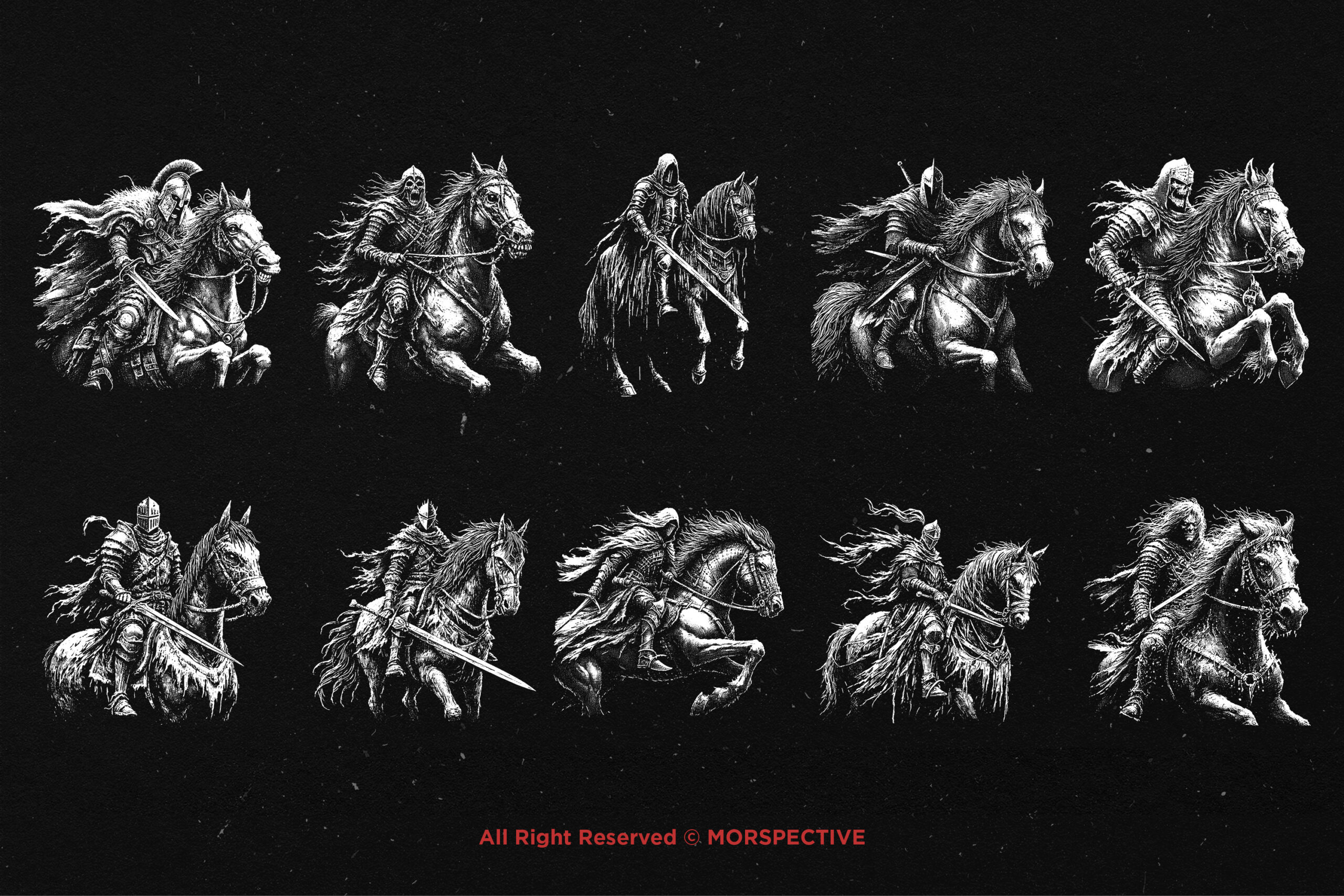 10 Bundle Dark Art Warrior Horse 5 10 Bundle Dark Art Warrior Horse - Image 5