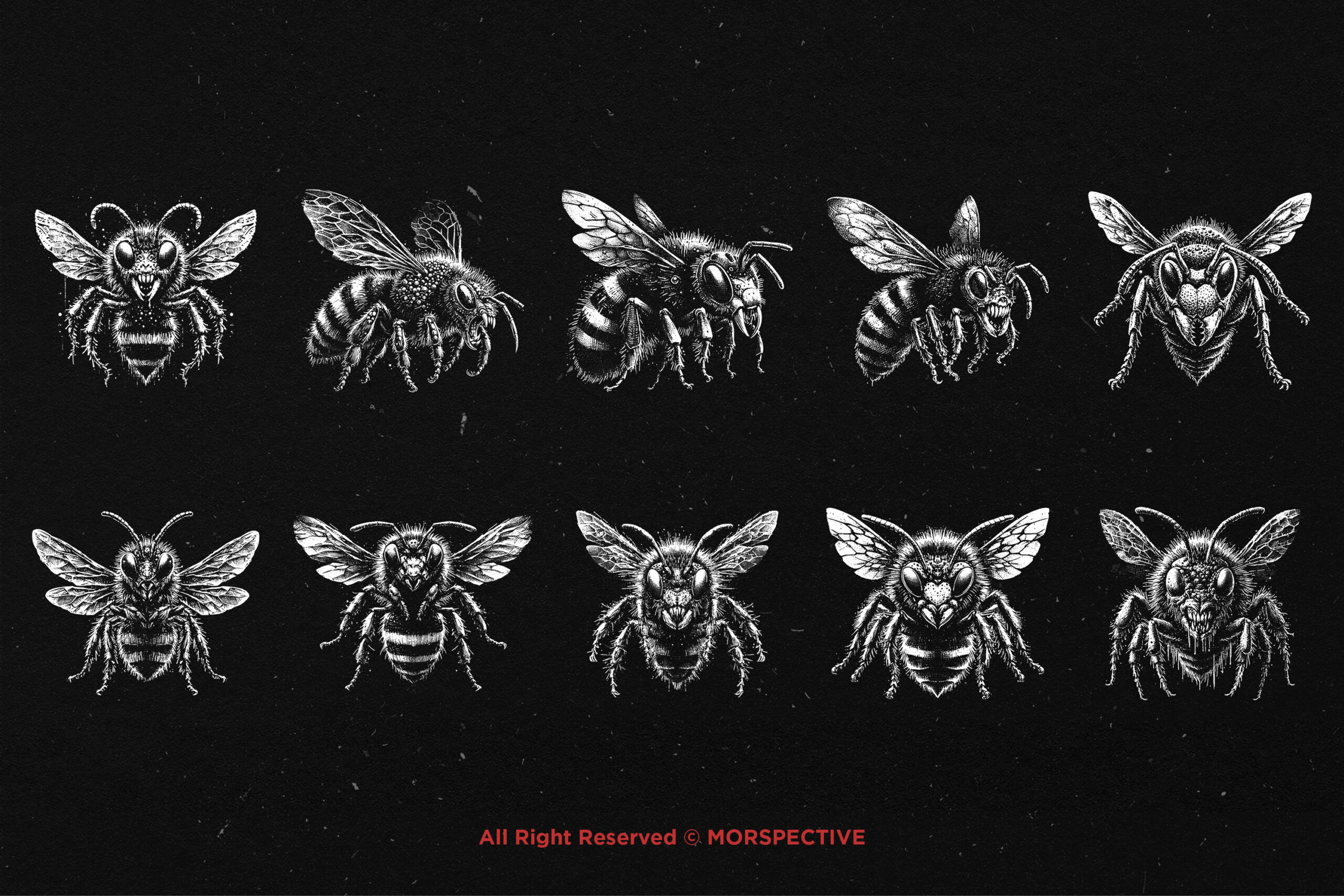 10 Bundle Dark Art Bumble Bee 5 10 Bundle Dark Art Bumble Bee - Image 5