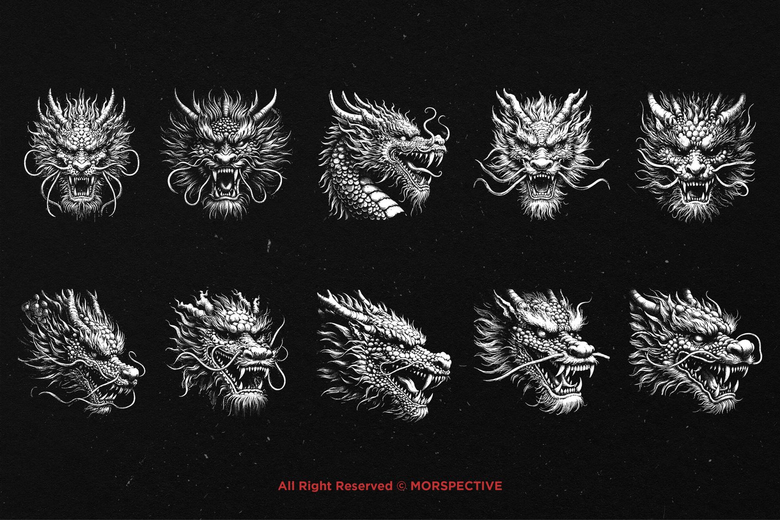 10 Bundle Dark Art Dragon Head 5 10 Bundle Dark Art Dragon Head - Image 5