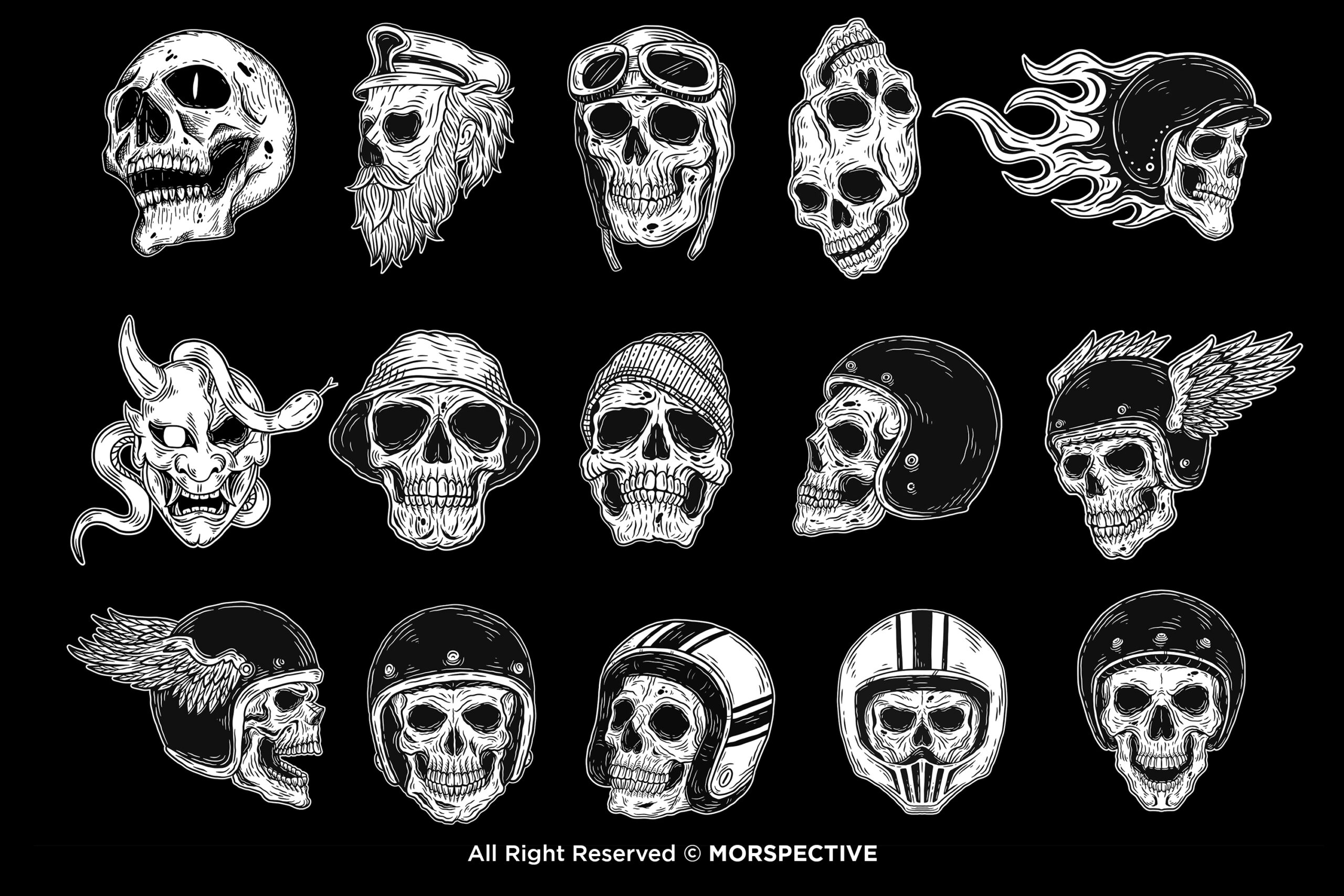 15 Set Bundle Dark Art Skull Rider - Image 5