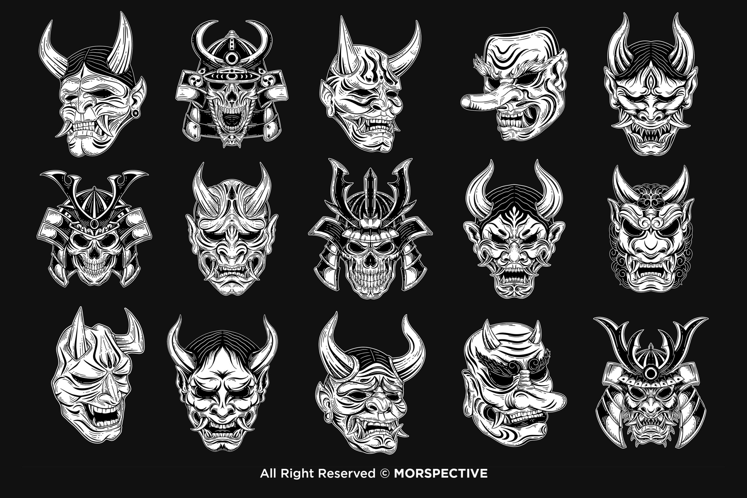 15 Set Bundle Japanese Demon Mask - Image 5