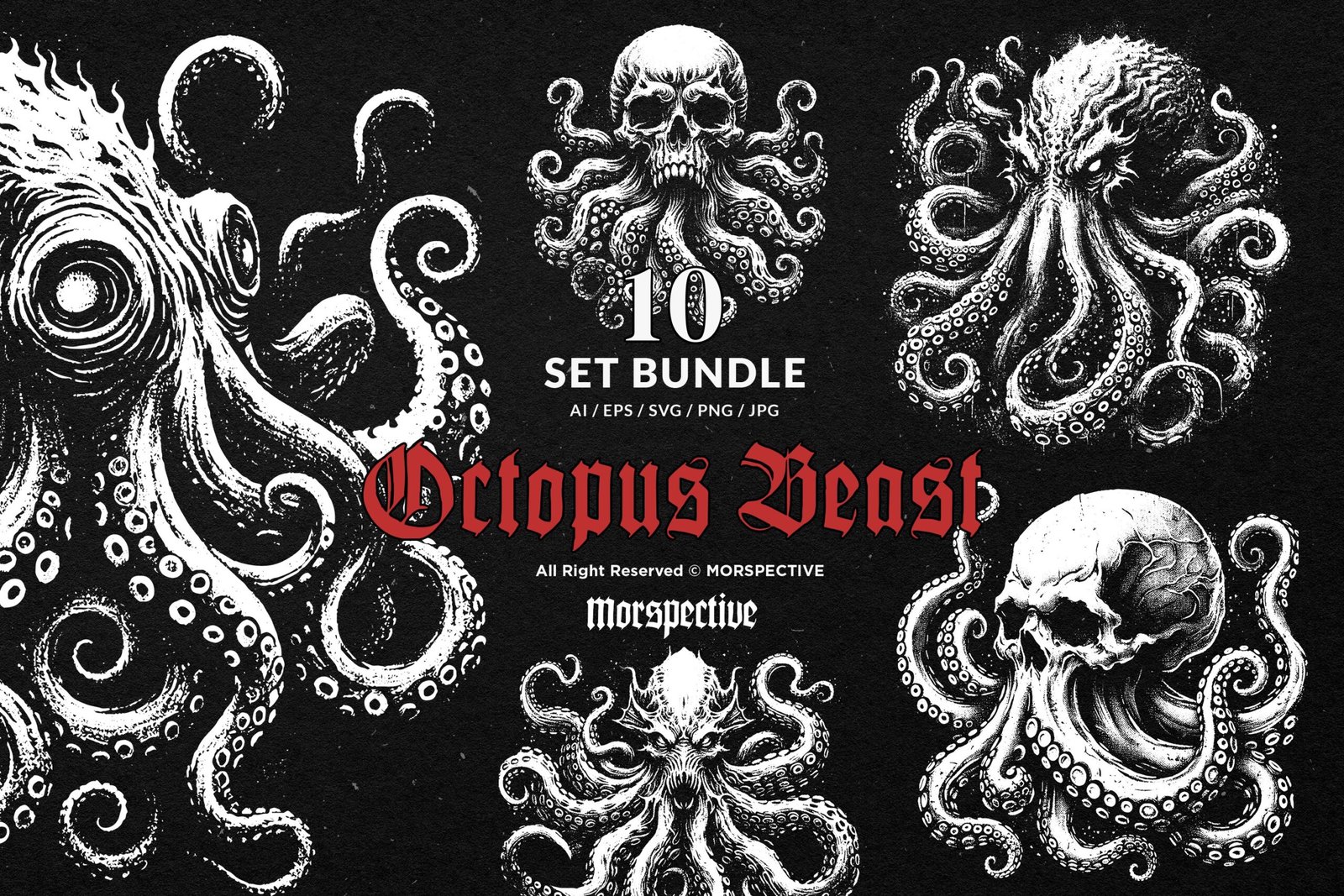 10 Bundle Dark Art Octopus Beast 1 10 Bundle Dark Art Octopus Beast