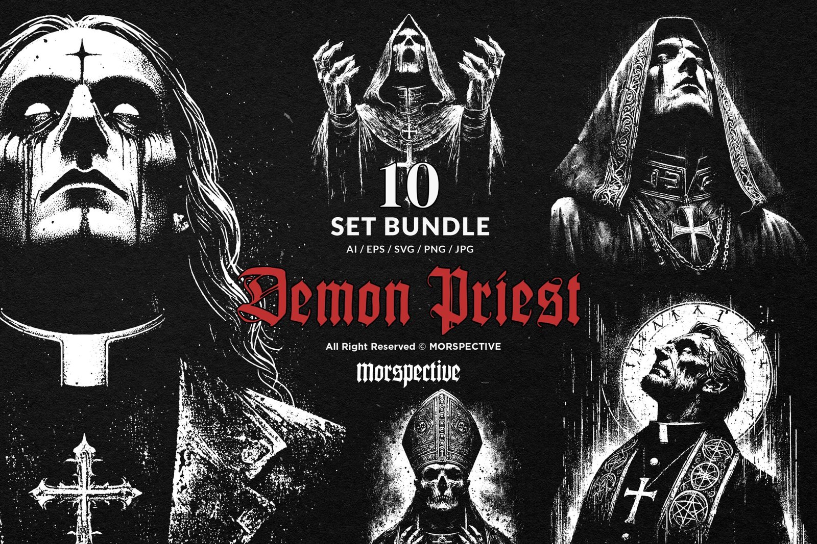 10 Bundle Dark Art Demon Priest 1 10 Bundle Dark Art Demon Priest