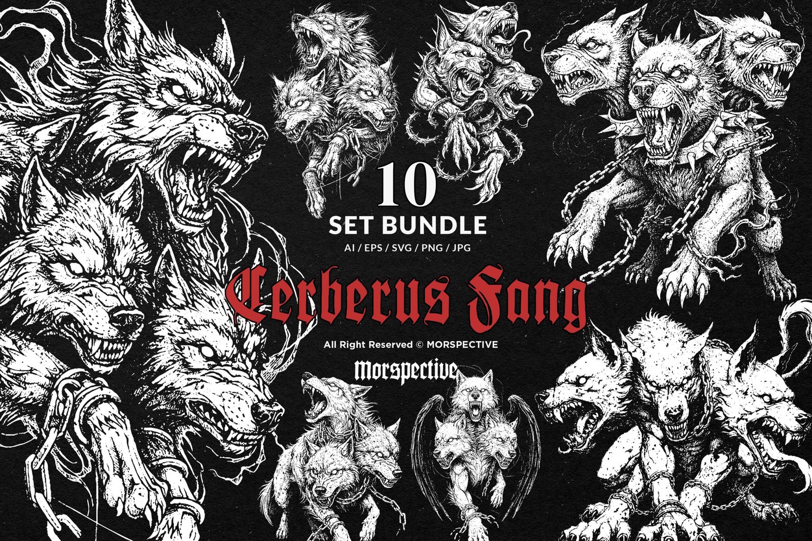 10 Bundle Dark Art Cerberus Fangs 1 10 Bundle Dark Art Cerberus Fangs