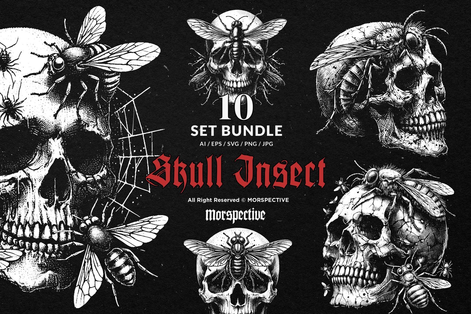 10 Bundle Dark Art Skull Insect 1 10 Bundle Dark Art Skull Insect