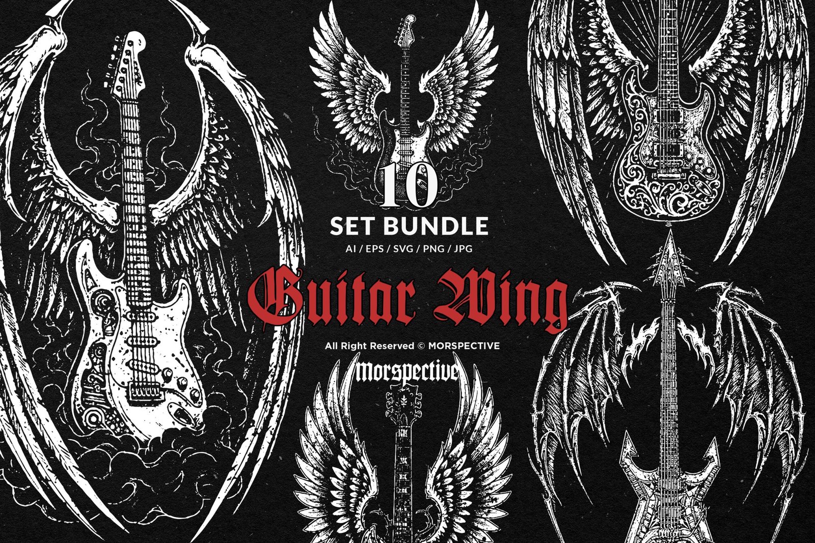 10 Bundle Dark Art Guitar Wings 1 10 Bundle Dark Art Guitar Wings