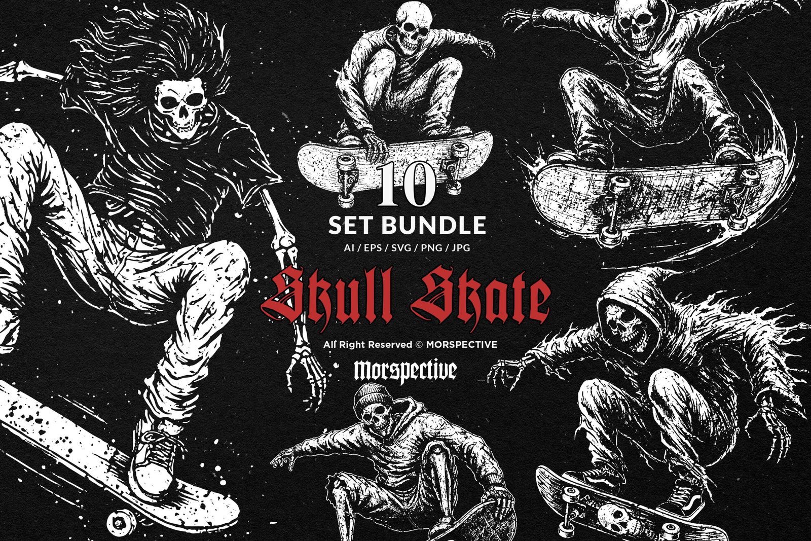 10 Bundle Dark Art Skull Skate 1 10 Bundle Dark Art Skull Skate