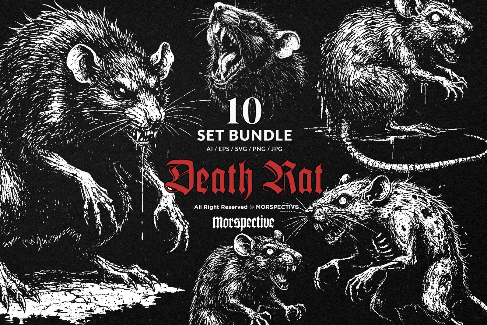 10 Bundle Dark Art Death Rat Plague 1 10 Bundle Dark Art Death Rat Plague