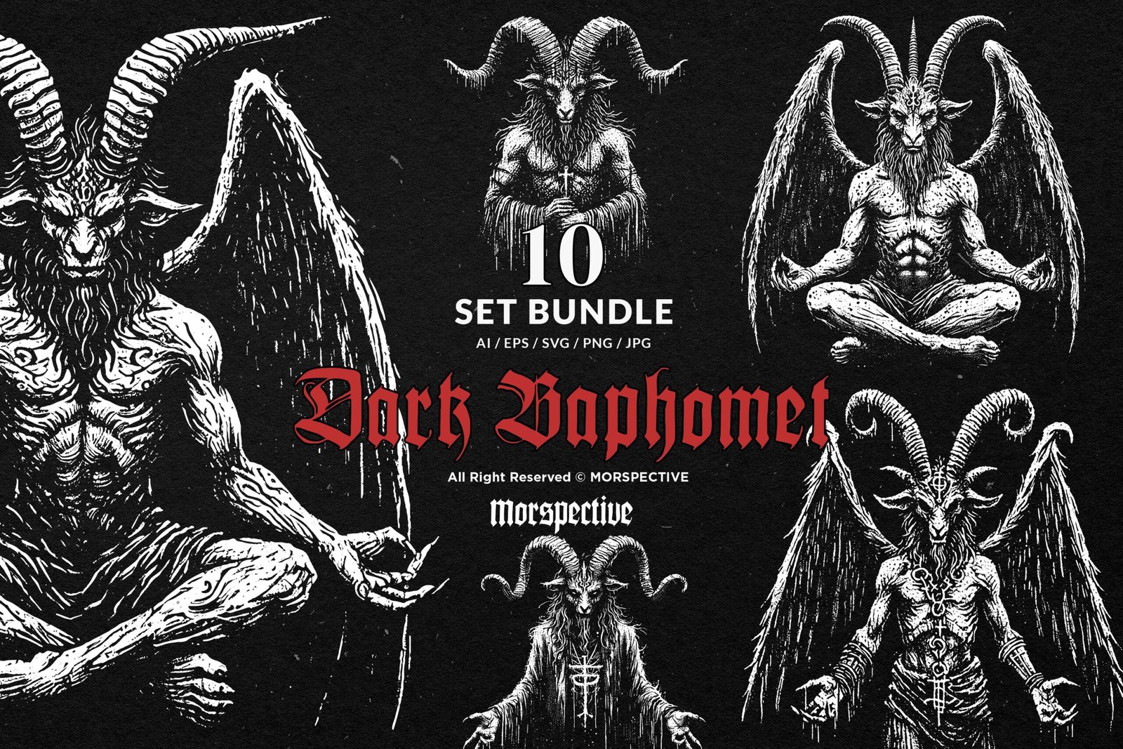 10 Bundle Dark Art Baphomet 1 10 Bundle Dark Art Baphomet