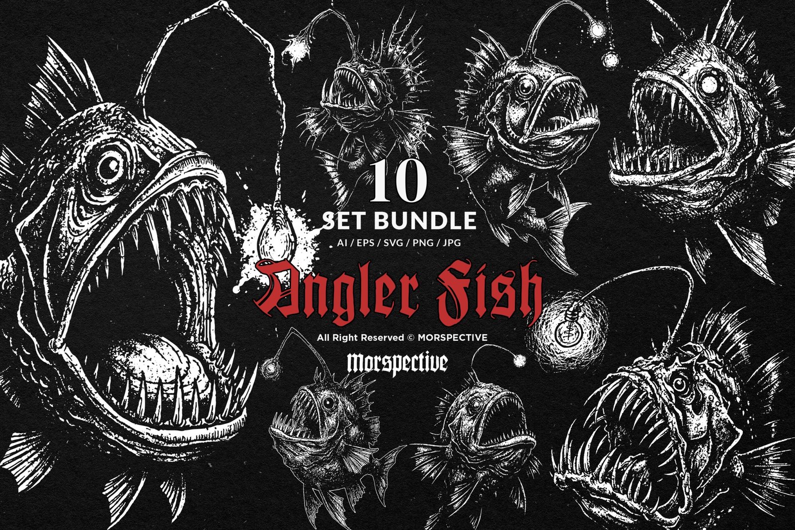 10 Bundle Dark Art Angler Fish 1 10 Bundle Dark Art Angler Fish