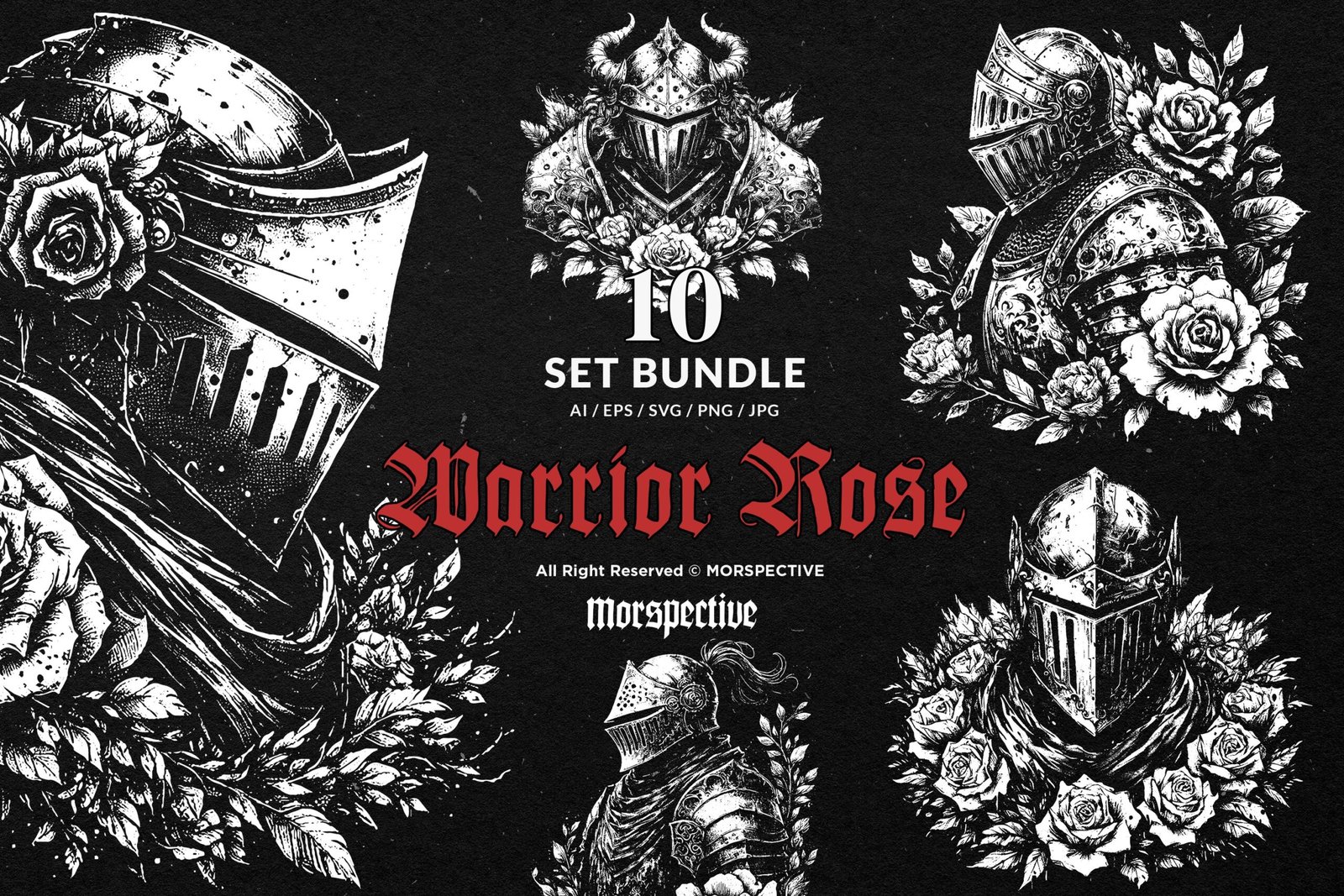 10 Bundle Dark Art Warrior Knight Rose 1 10 Bundle Dark Art Warrior Knight Rose