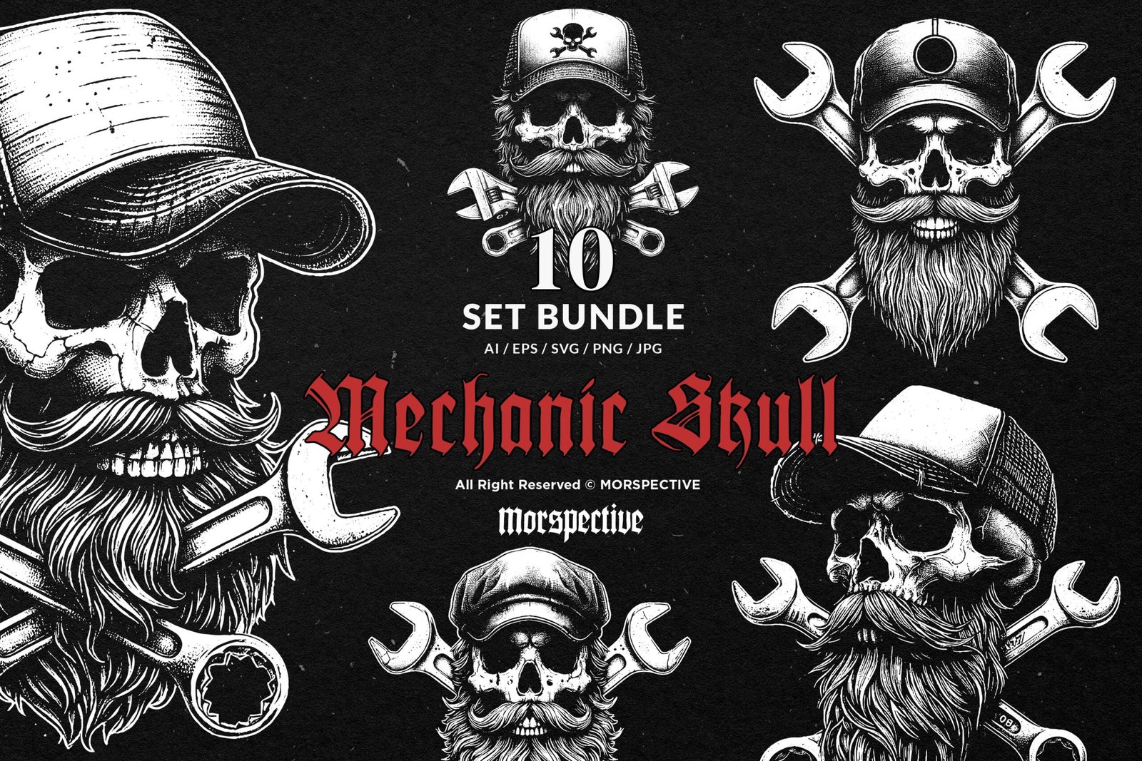 10 Bundle Dark Art Mechanic Skull 1 10 Bundle Dark Art Mechanic Skull