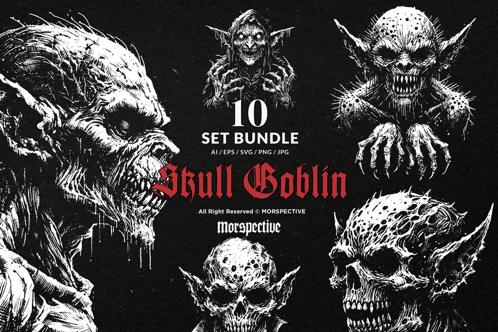 10 Bundle Dark Art Skull Goblin 1 10 Bundle Dark Art Skull Goblin