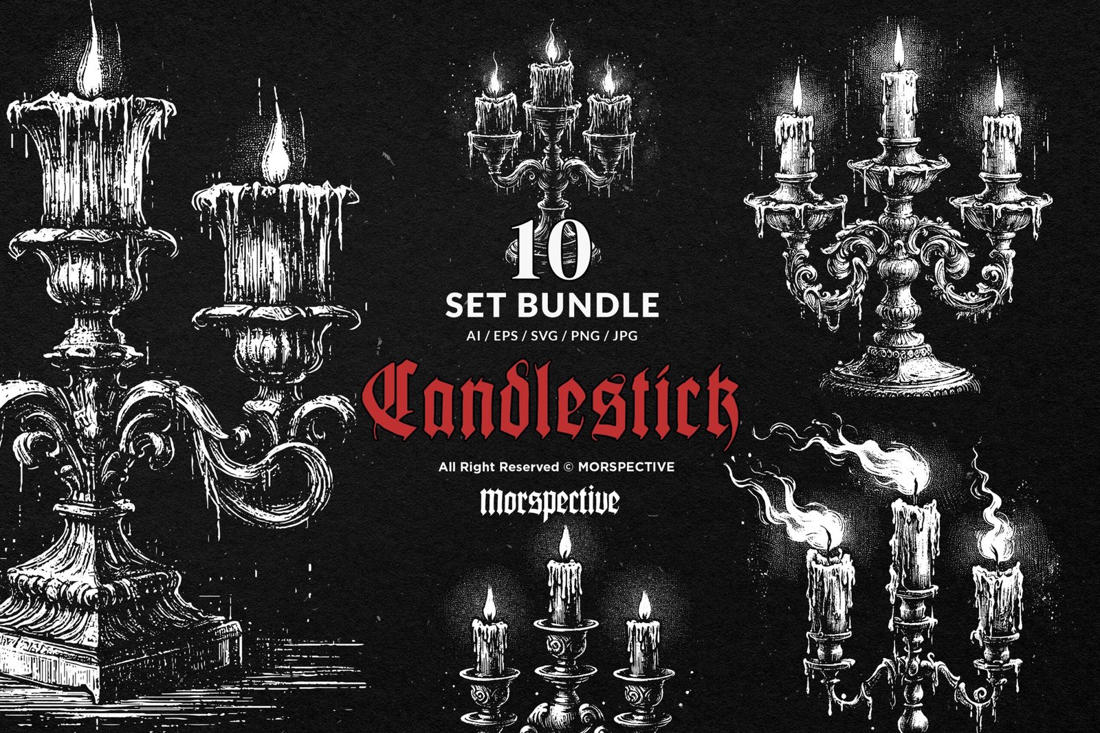 10 Bundle Dark Art Candlestick 1 10 Bundle Dark Art Candlestick