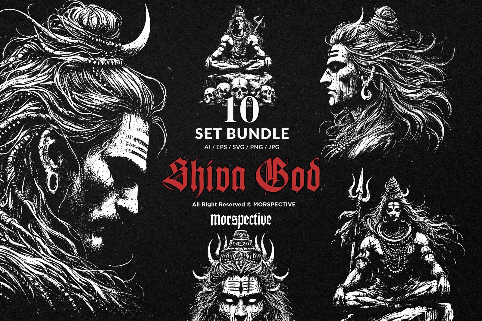 10 Bundle Dark Art Shiva God 1 10 Bundle Dark Art Shiva God