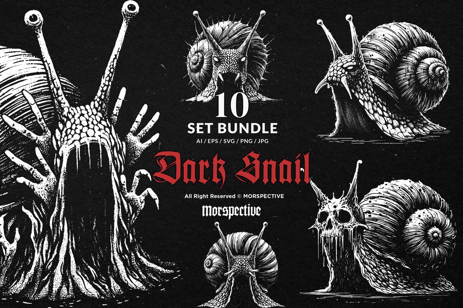 10 Bundle Dark Art Snail 1 10 Bundle Dark Art Snail
