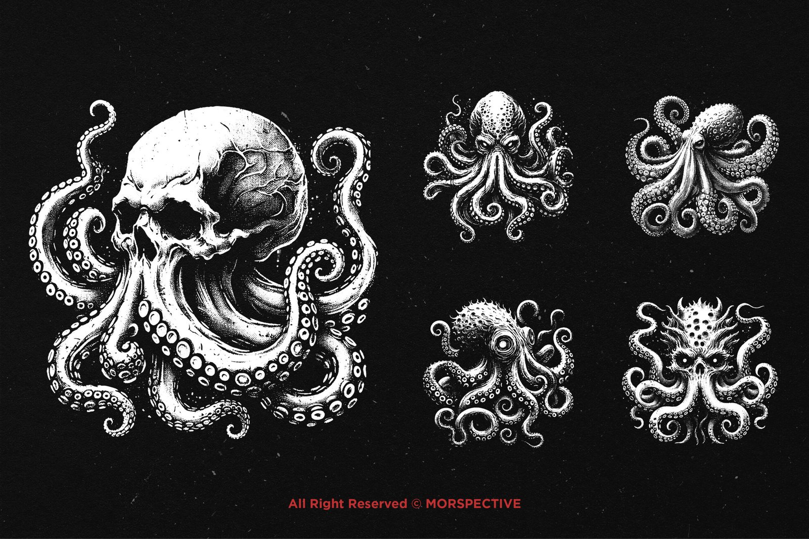10 Bundle Dark Art Octopus Beast 3 10 Bundle Dark Art Octopus Beast - Image 3