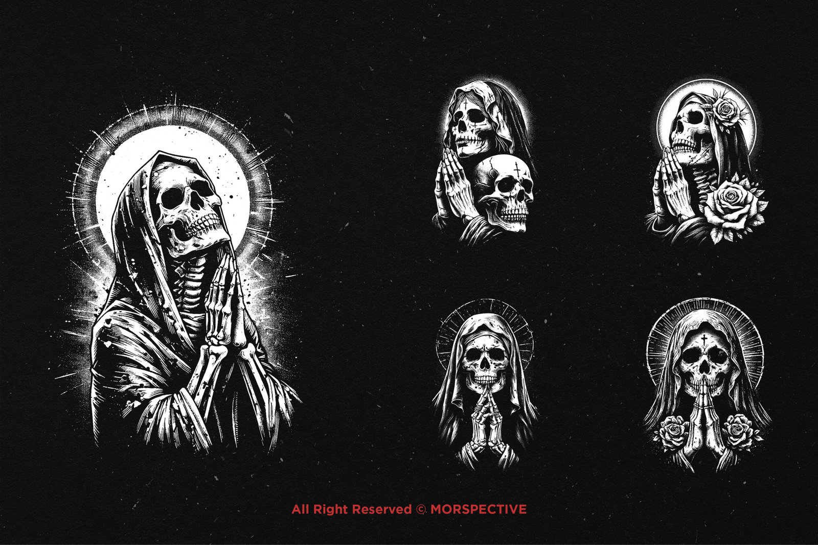 10 Bundle Dark Art Skull Praying Mother Marry 3 10 Bundle Dark Art Skull Praying Mother Marry - Image 3