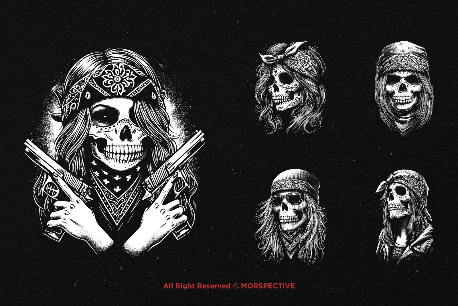 10 Bundle Dark Art Skull Gangster Girl 3 10 Bundle Dark Art Skull Gangster Girl - Image 3
