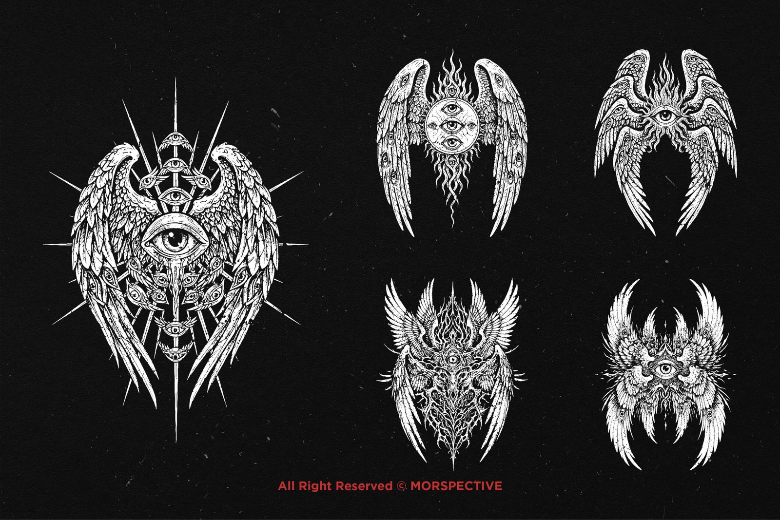 10 Bundle Dark Art Seraphim Wings 3 10 Bundle Dark Art Seraphim Wings - Image 3