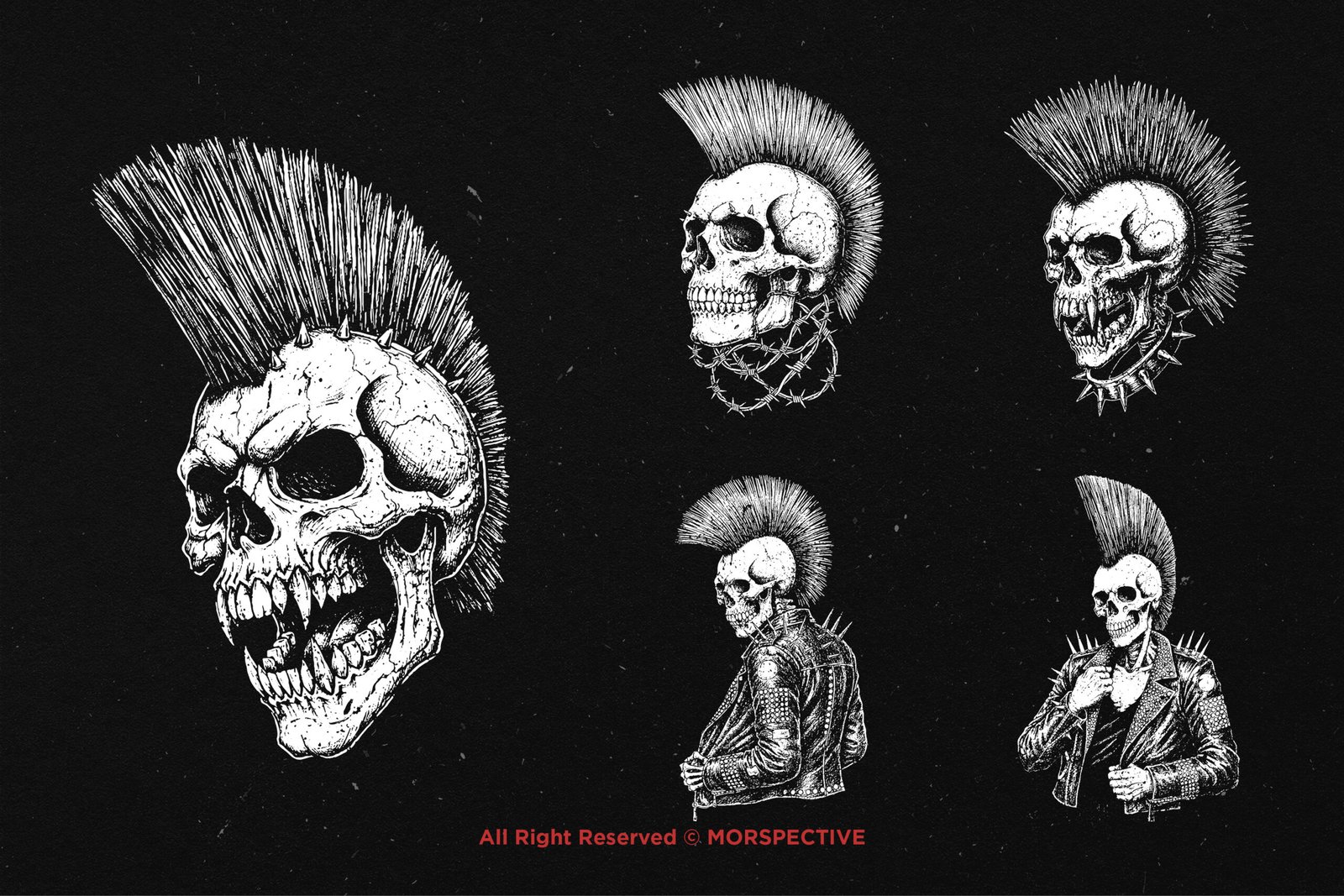 10 Bundle Dark Art Punk Rock Skull 3 10 Bundle Dark Art Punk Rock Skull - Image 3