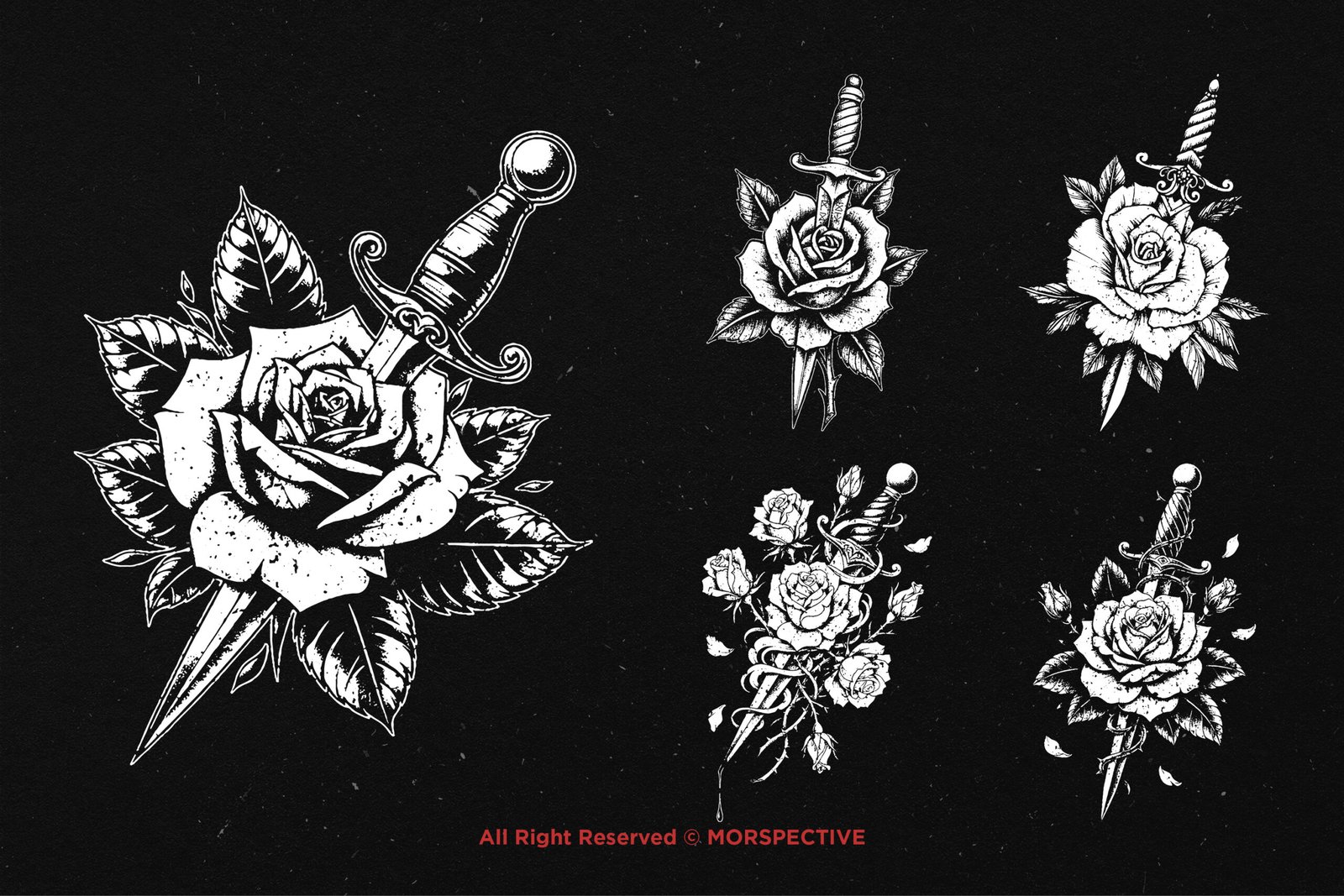 10 Bundle Dark Art Dagger Rose 3 10 Bundle Dark Art Dagger Rose - Image 3