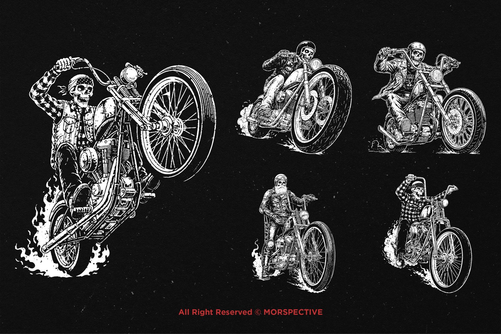 10 Bundle Dark Art Chopper Skull Biker 3 10 Bundle Dark Art Chopper Skull Biker - Image 3