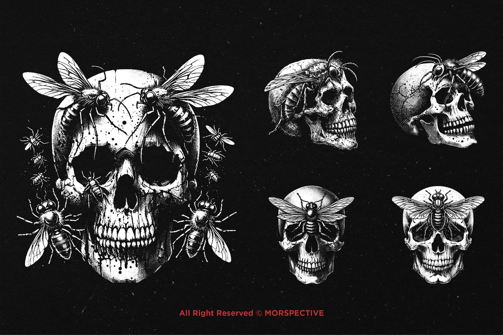 10 Bundle Dark Art Skull Insect 3 10 Bundle Dark Art Skull Insect - Image 3
