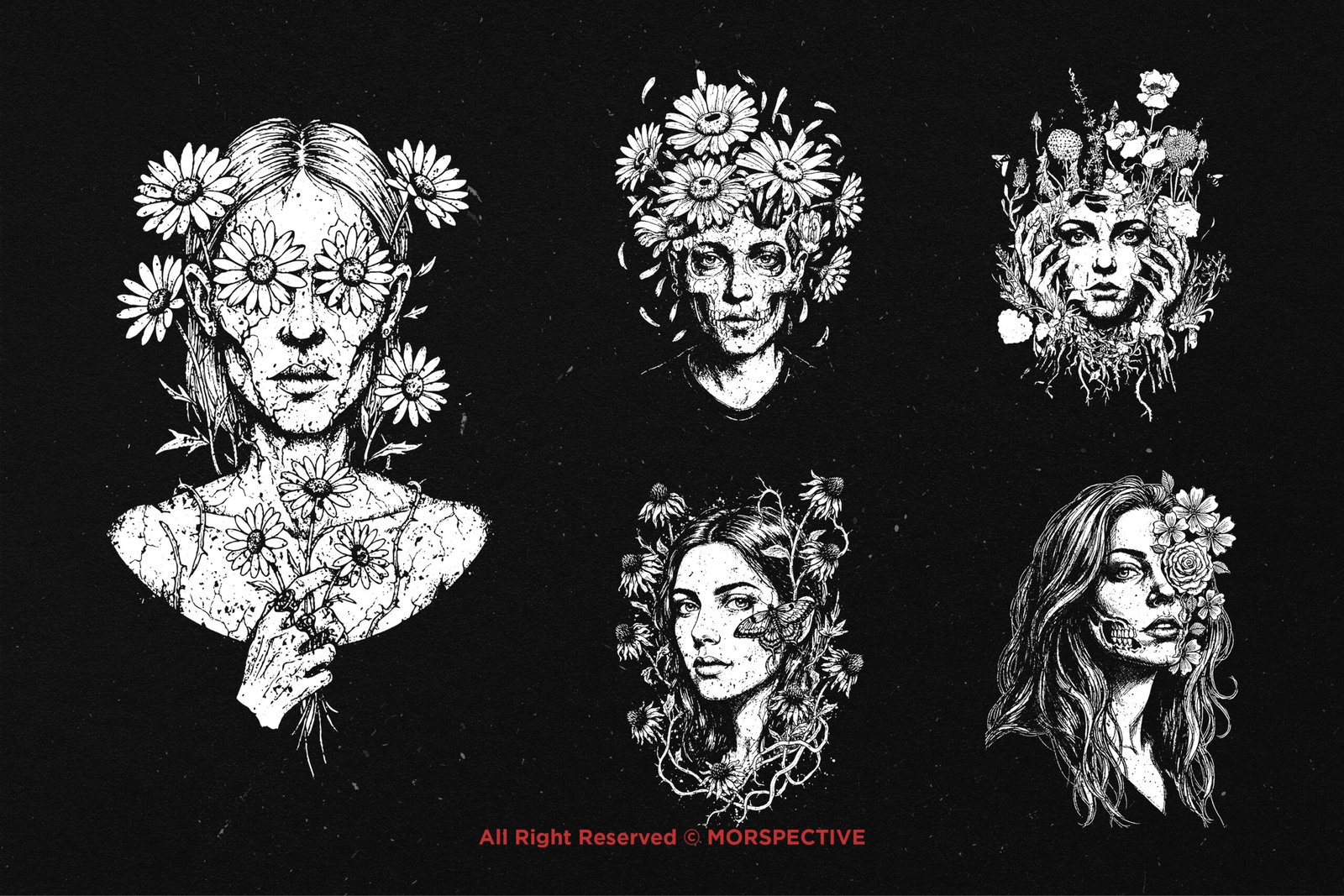 10 Bundle Dark Art Floral Life Girl 3 10 Bundle Dark Art Floral Life Girl - Image 3
