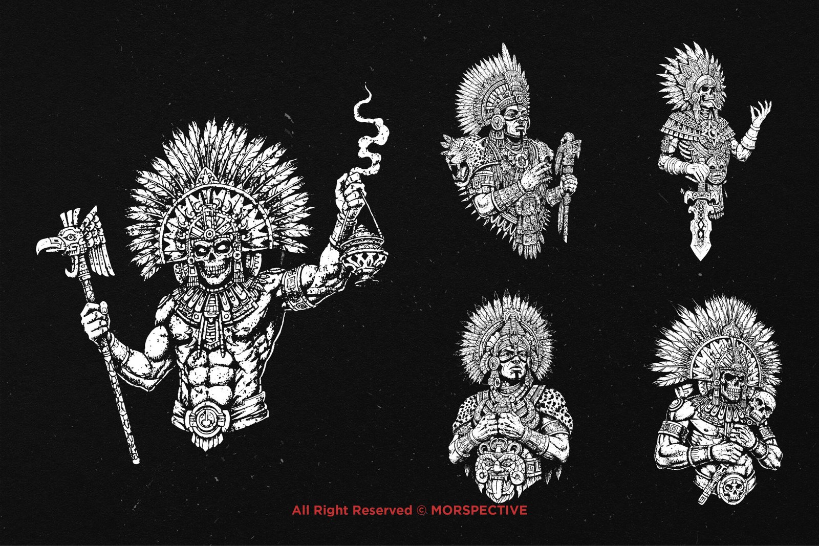 10 Bundle Dark Art Aztec God Warrior 3 10 Bundle Dark Art Aztec God Warrior - Image 3