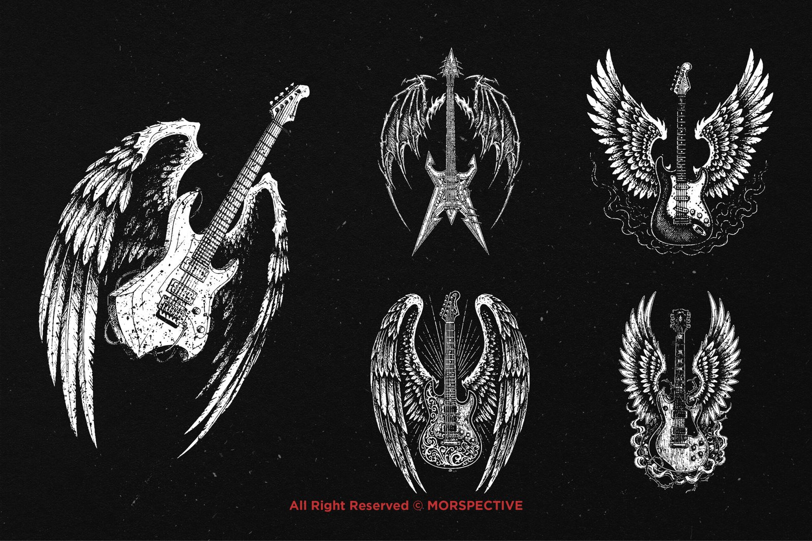 10 Bundle Dark Art Guitar Wings 3 10 Bundle Dark Art Guitar Wings - Image 3