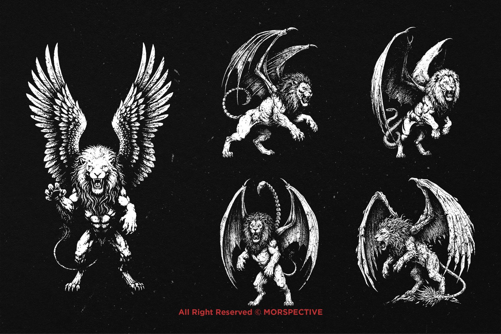 10 Bundle Dark Art Lion Wing Beast 3 10 Bundle Dark Art Lion Wing Beast - Image 3