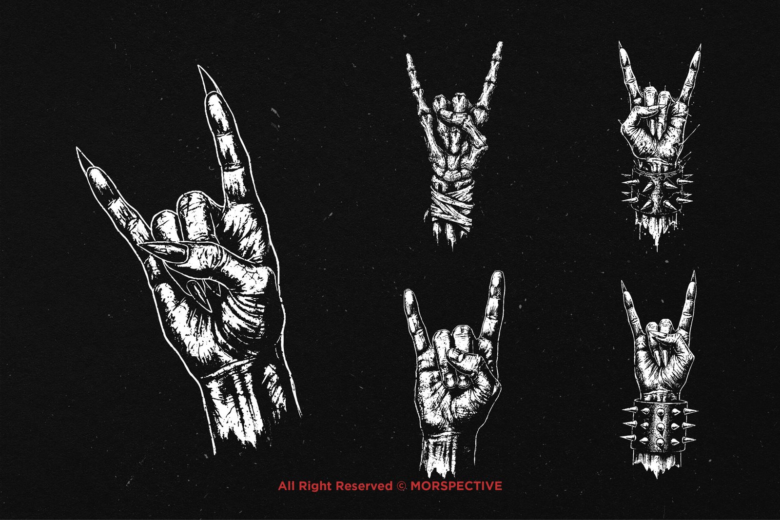 10 Bundle Dark Art Metal Hand Sign 3 10 Bundle Dark Art Metal Hand Sign - Image 3